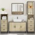 Juego de muebles de baño 4 pzas contrachapada roble