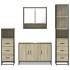 Juego de muebles de baño 4 pzas contrachapada roble