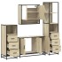 Juego de muebles de baño 4 pzas contrachapada roble
