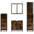 Set de muebles baño 4 pzas madera contrachapada roble