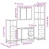 Set de muebles baño 4 pzas madera contrachapada roble