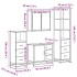 Set de muebles baño 4 pzas madera contrachapada roble