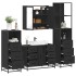 Juego de muebles de baño 4 pzas madera contrachapada