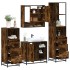 Set de muebles baño 4 pzas madera contrachapada roble