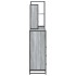 Set de muebles de baño 4 pzas madera contrachapada gris