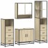 Juego de muebles de baño 4 pzas contrachapada roble