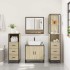 Juego de muebles de baño 4 pzas contrachapada roble