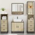 Juego de muebles de baño 4 pzas contrachapada roble