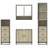 Juego de muebles de baño 4 pzas contrachapada roble