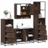 Set de muebles baño 4 pzas madera contrachapada roble