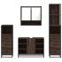 Set de muebles baño 4 pzas madera contrachapada roble