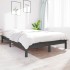 Estructura de cama de madera maciza de pino gris 140x190