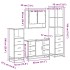 Set de muebles baño 4 pzas madera contrachapada roble