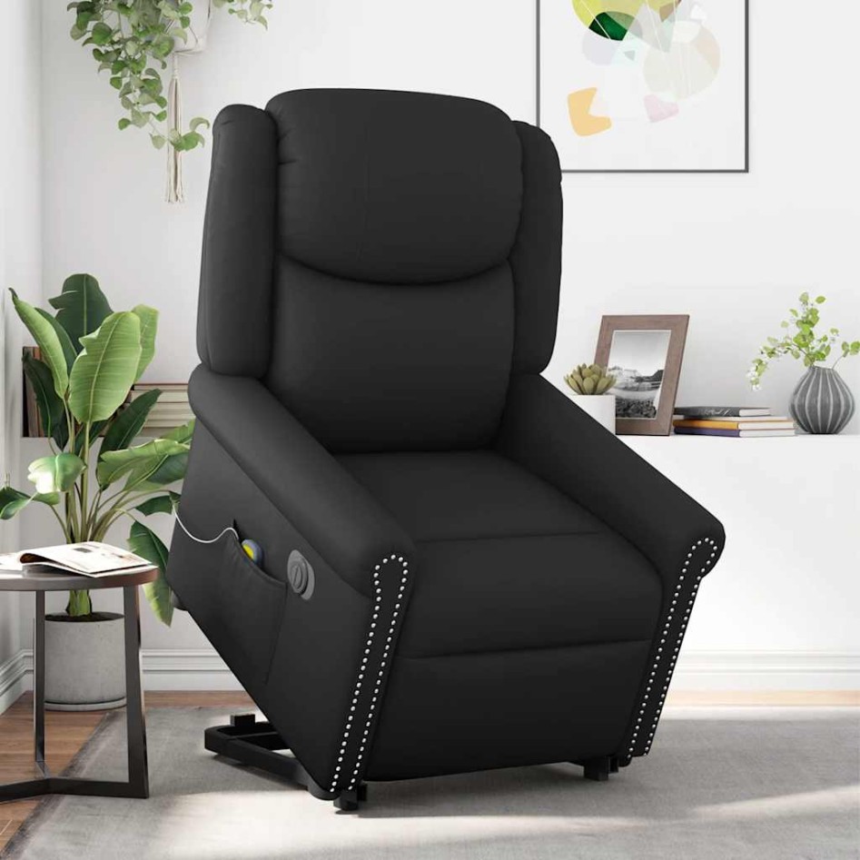 Sillón de masaje elevable eléctrico negro
