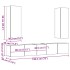 Muebles de TV de pared 5 uds madera vieja madera de