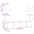 Muebles de TV de pared 6 uds madera vieja madera de