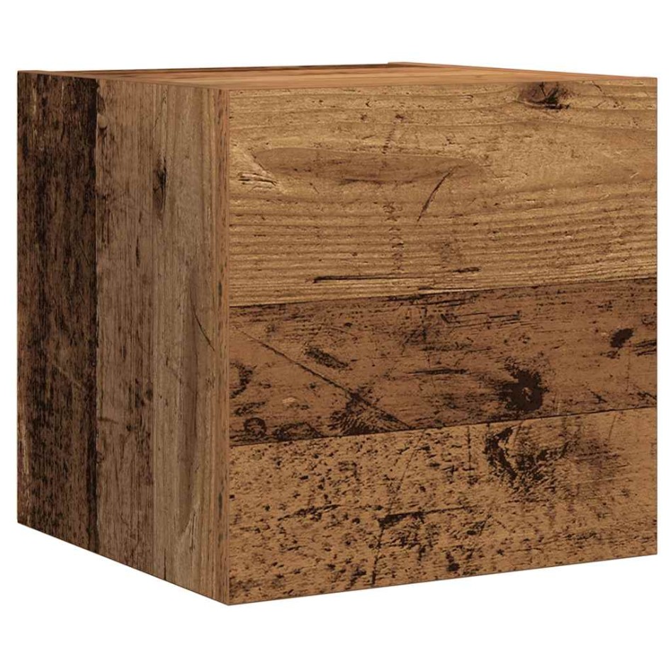 Conjunto de mueble de TV 7 piezas montado la pared madera