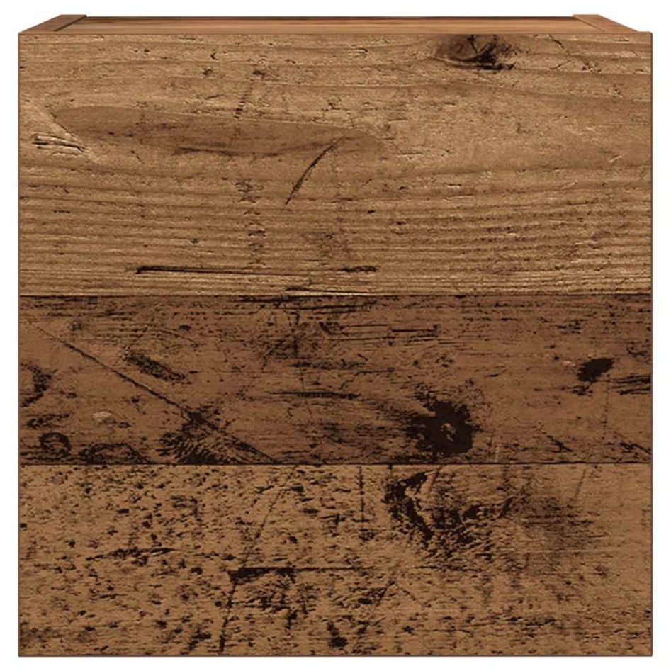 Conjunto de mueble de TV 7 piezas montado la pared madera