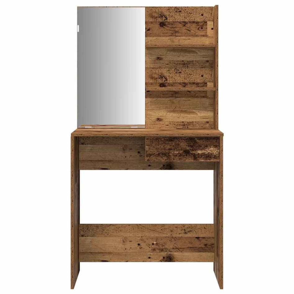 Tocador de madera antigua de