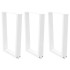 Patas para mesa de comedor forma V 2 uds blanco 70x(72-73,3)