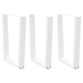 Patas para mesa de comedor forma V 2 uds blanco 70x(72-73,3)