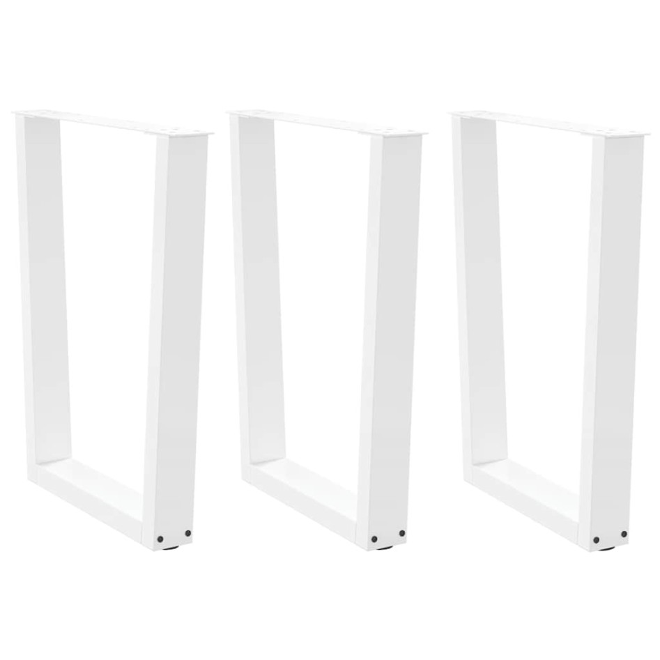 Patas para mesa de comedor forma V 2 uds blanco 70x(72-73,3)