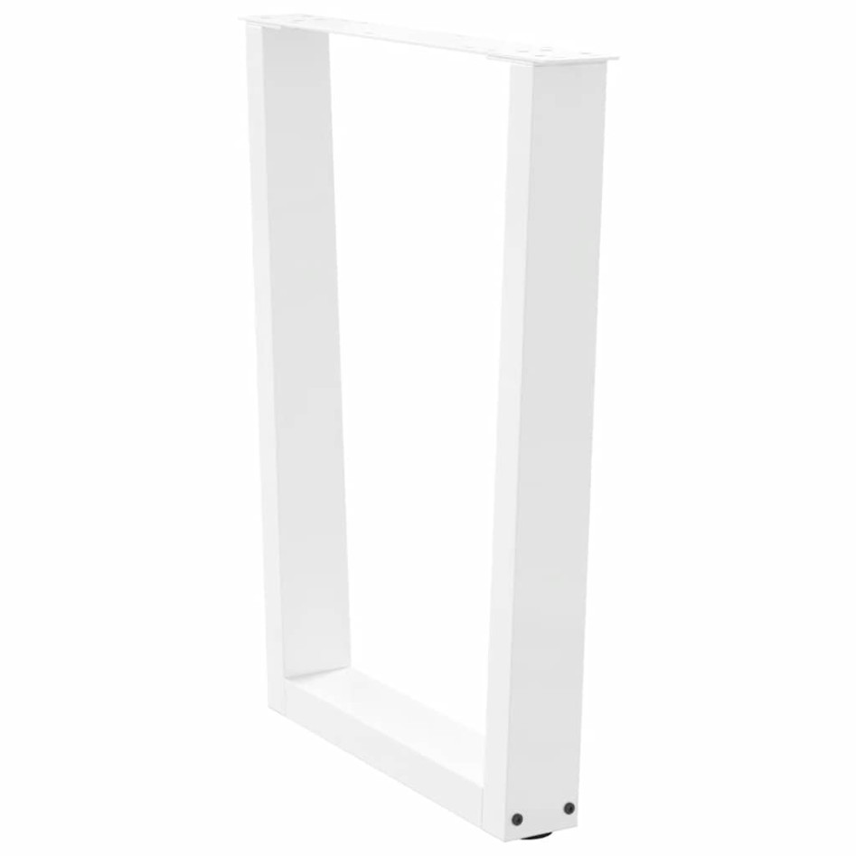 Patas para mesa de comedor forma V 2 uds blanco 70x(72-73,3)
