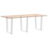 Patas para mesa de comedor forma V 2 uds blanco 70x(72-73,3)