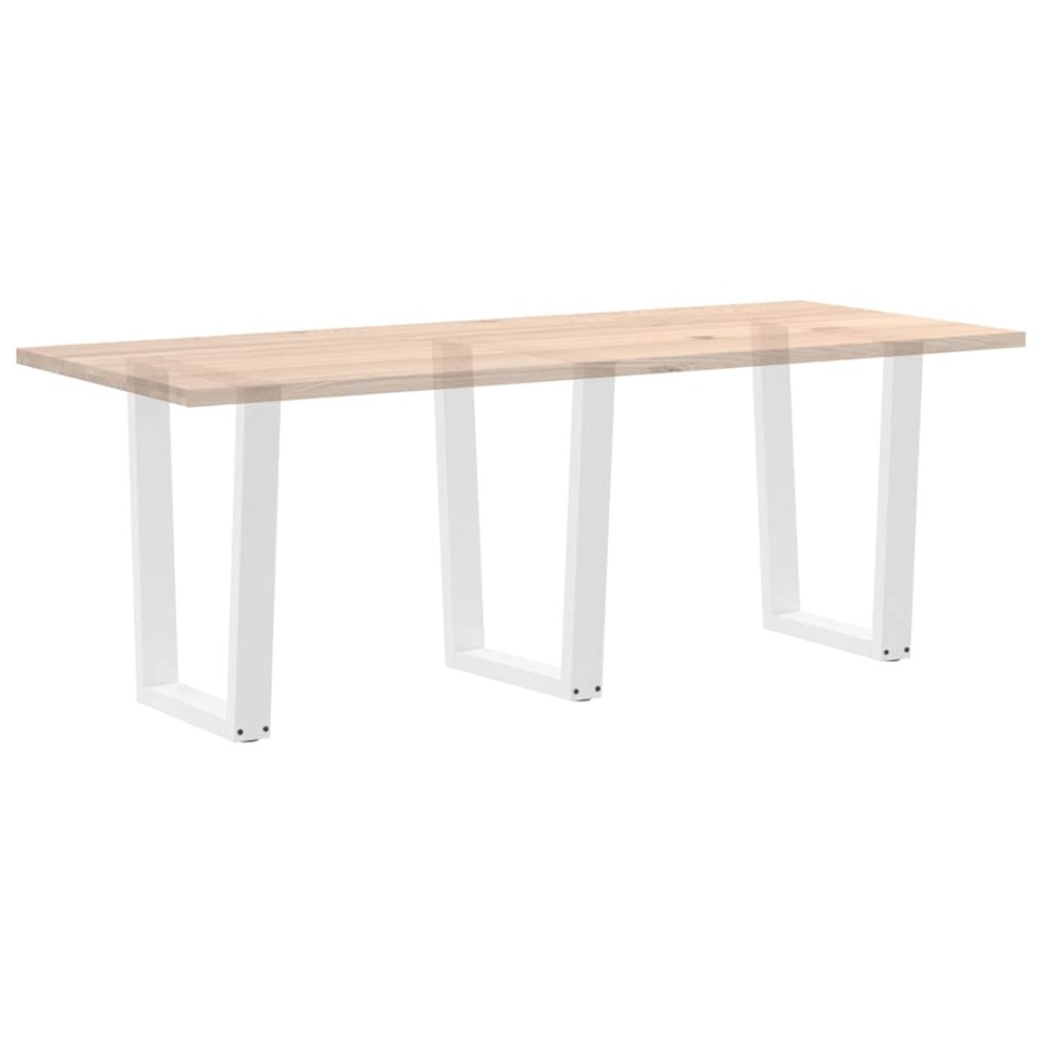 Patas para mesa de comedor forma V 2 uds blanco 70x(72-73,3)