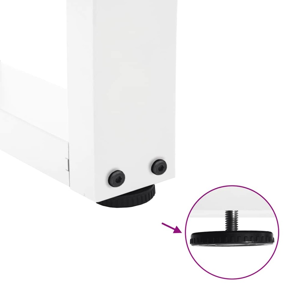 Patas para mesa de comedor forma V 2 uds blanco 70x(72-73,3)