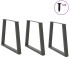 Patas para mesa de comedor en forma de V 3 uds antracita