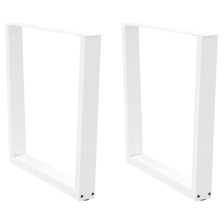 Patas para mesa de comedor en forma de V 2 uds blanco
