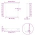 Patas para mesa de comedor en forma de V 2 uds blanco