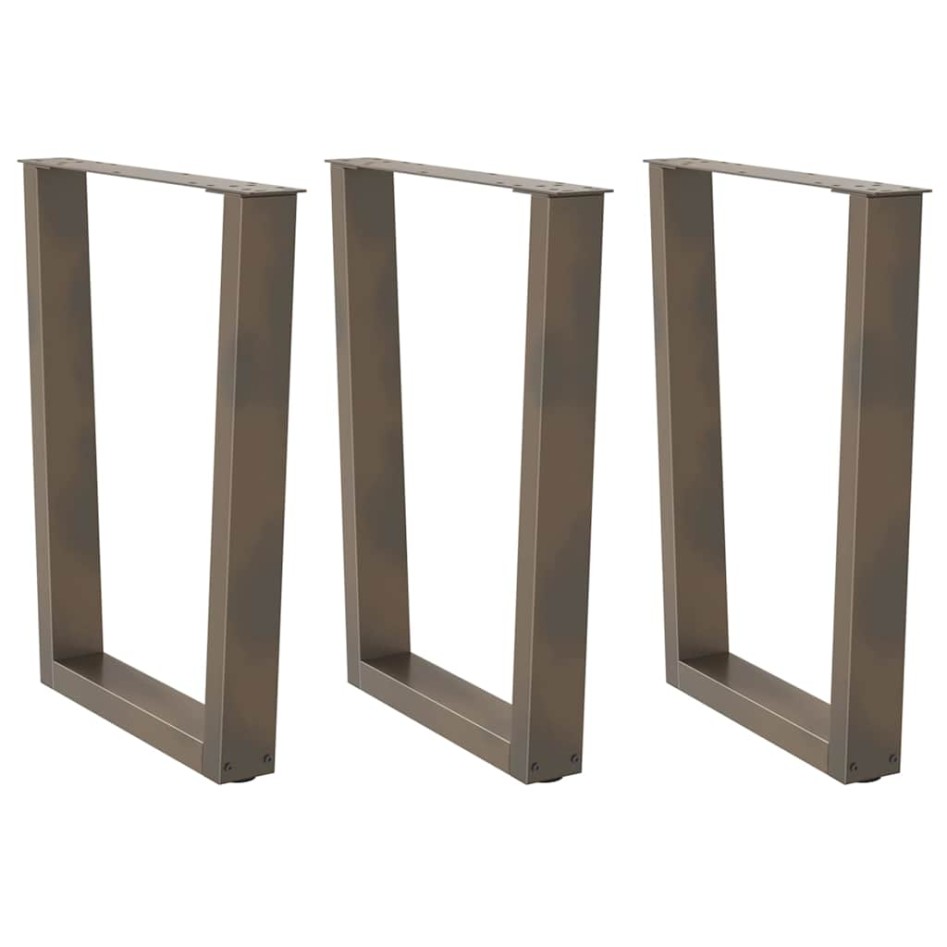 Patas para mesa de comedor en forma de V 3 uds acero