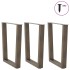 Patas para mesa de comedor en forma de V 3 uds acero