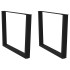 Patas mesa comedor forma V 2uds acero negro 100x(72-73,3)