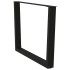 Patas mesa comedor forma V 2uds acero negro 100x(72-73,3)