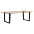 Patas mesa comedor forma V 2uds acero negro 100x(72-73,3)