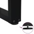 Patas mesa comedor forma V 2uds acero negro 100x(72-73,3)