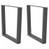 Patas para mesa comedor forma V 2uds antracita 90x(72-73,3)