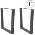 Patas para mesa comedor forma V 2uds antracita 90x(72-73,3)