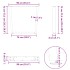 Patas para mesa comedor forma V 2uds antracita 90x(72-73,3)