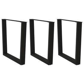 Patas para mesa de comedor en forma de V 3 uds acero