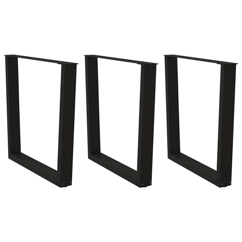 Patas para mesa de comedor en forma de V 3 uds acero