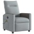 Sillón reclinable de masaje de tela gris