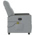Sillón reclinable de masaje de tela gris