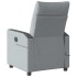 Sillón reclinable de masaje de tela gris