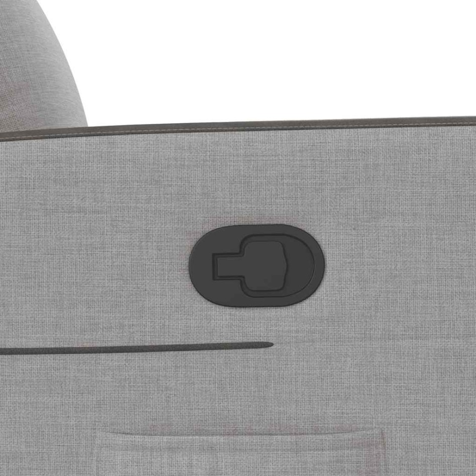 Sillón reclinable de tela gris