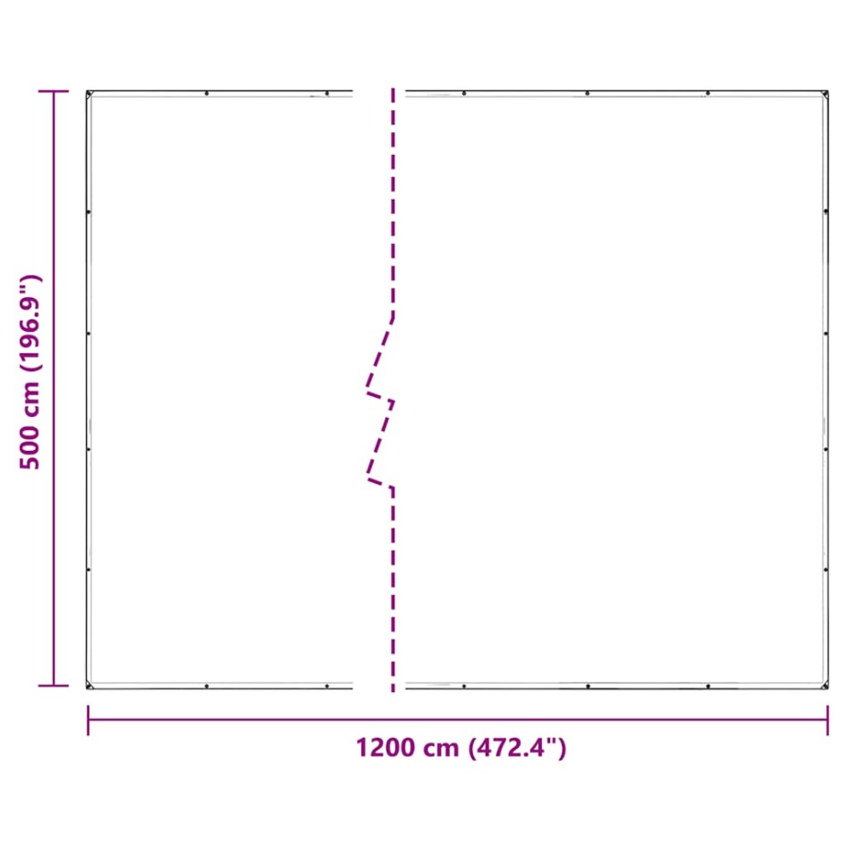 Lona transparente con ojales PVC 5x12