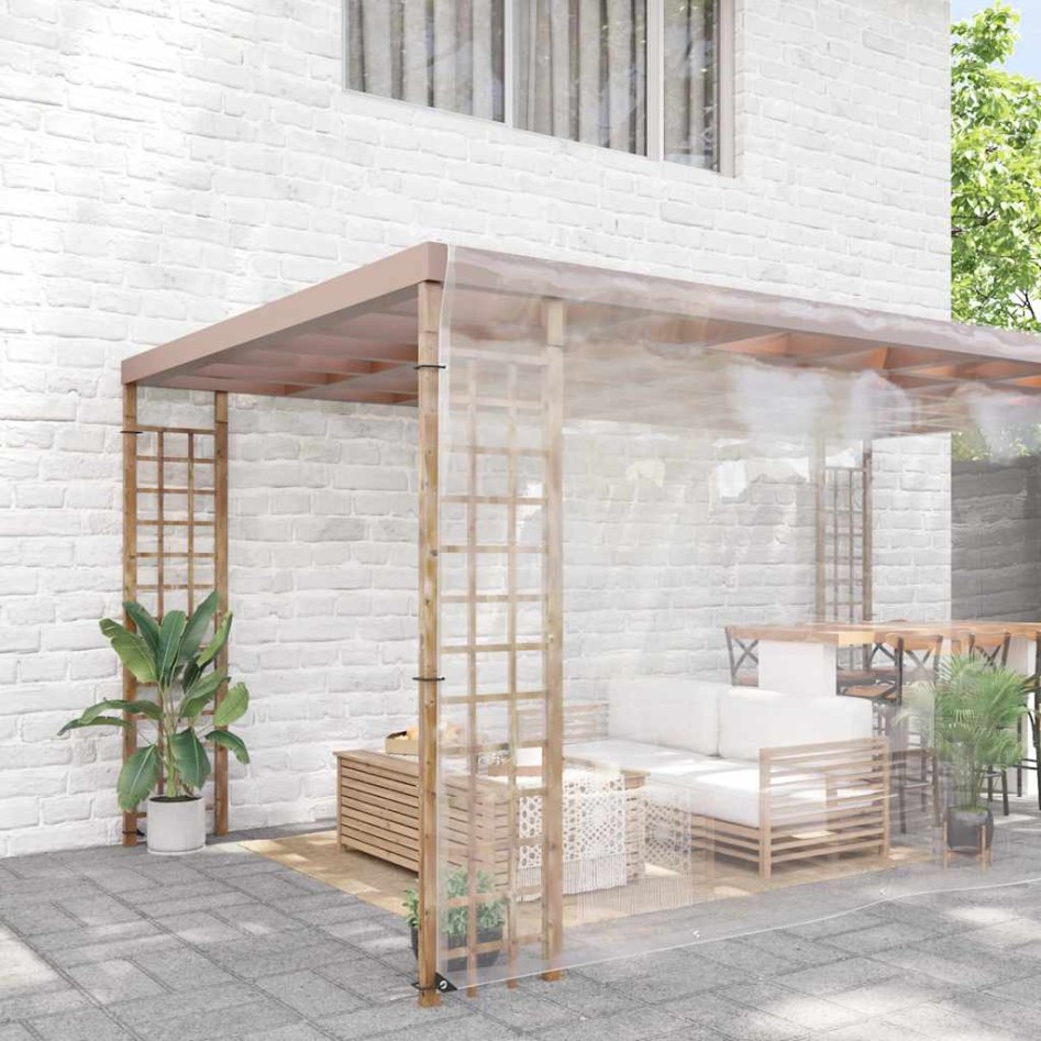 Lona transparente con ojales PVC 8x8